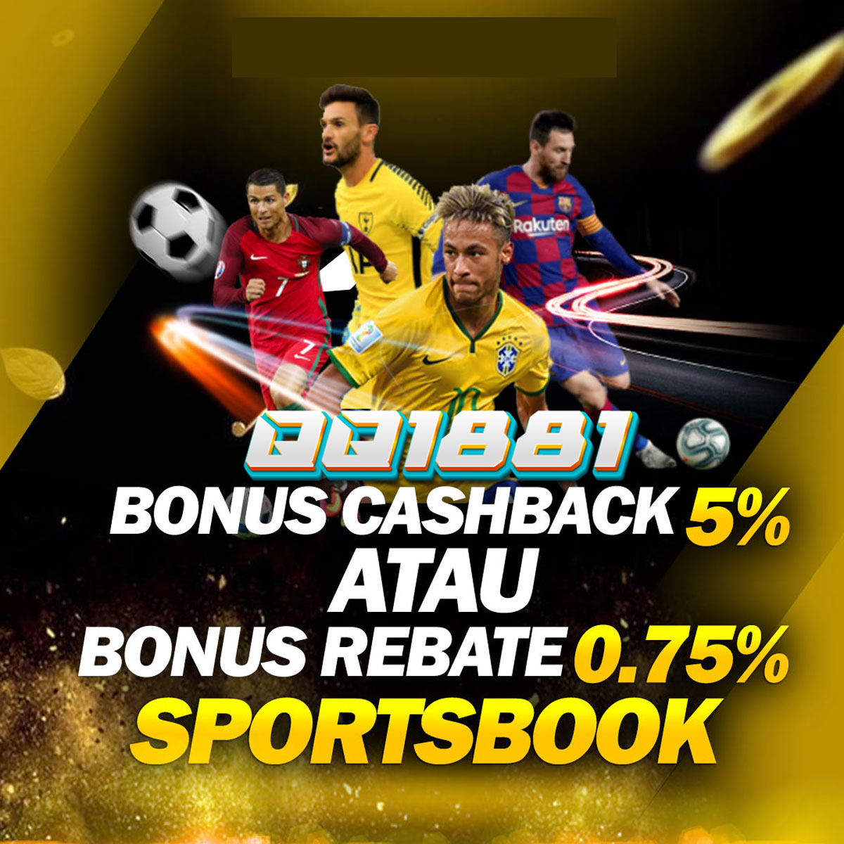 QQ1881 bonus cashback sportsbook 5% !